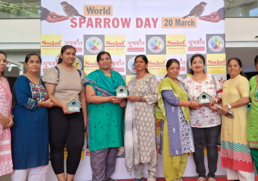 world sparrow day sparrow house distribution at Nilambh Triumph by Just Call Charitable Trust (18)