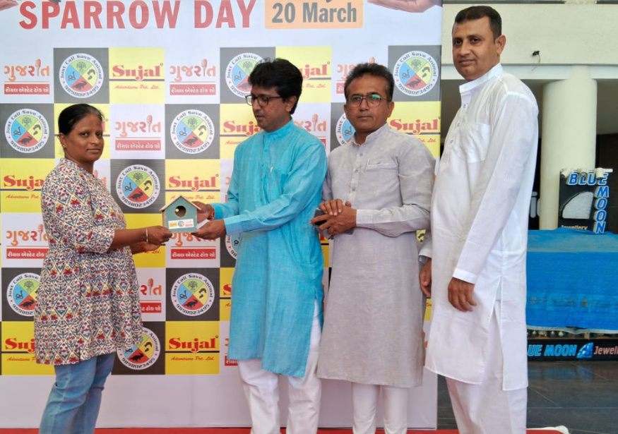 world sparrow day sparrow house distribution at Nilambh Triumph by Just Call Charitable Trust (3)