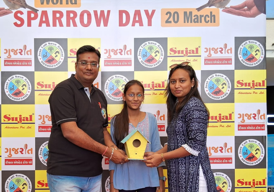 world sparrow day sparrow house distribution at Nilambh Triumph by Just Call Charitable Trust (4)